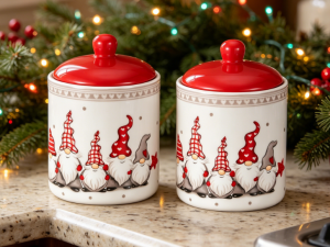 Gnome-Shaped Ceramic Cookie Jar